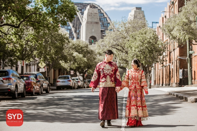 中国风传统服饰悉尼婚纱照